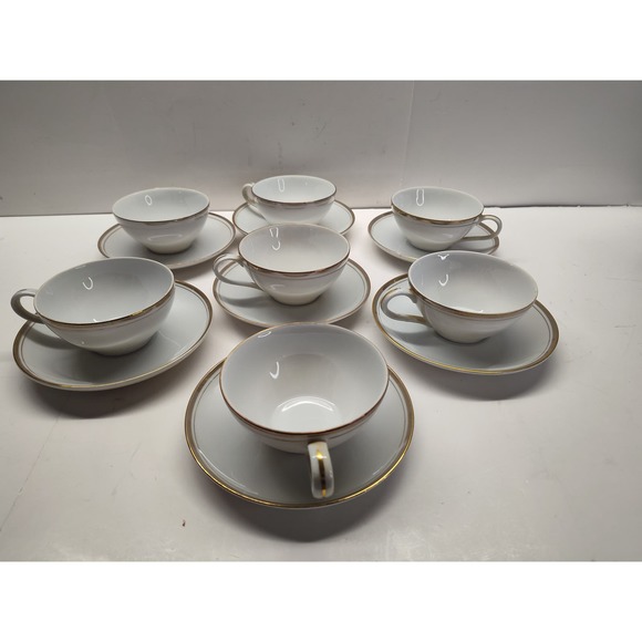 VTG Royalton China Co. Japan 14 Piece Cups & Saucers - Picture 1 of 5